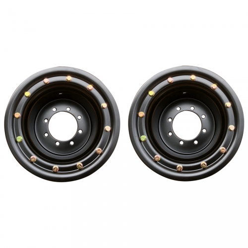 2x 9x8 ( 8x9 ) 3+5 4x115 4x110  LQ-Racing Alu Felge Typ Beadlock schwarz Yamaha SMC Suzuki Kymco usw