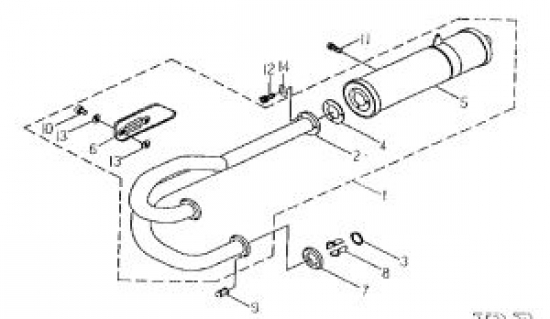 Auspuff Halter Bild Nr. 7 fr SMC/Barossa 150-250