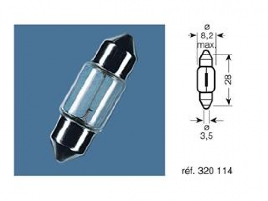 Birne 12V-3W / SOCKEL SV7-8