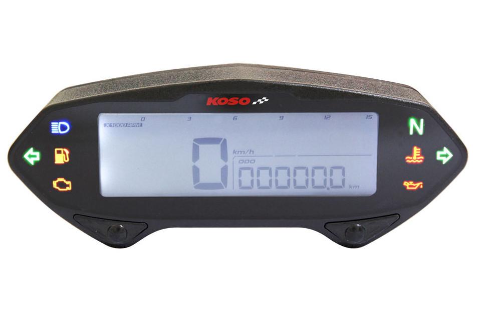 KOSO Digitales Tachometer Typ DB01RN mit Drehzahlmesser, mit EZeichen