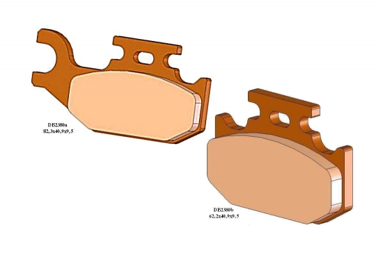 382674 Tecnium ATV / UTV / Quad Sinter Bremsbelge DB2380-QDN / Gold FRDB2380QDN MO267