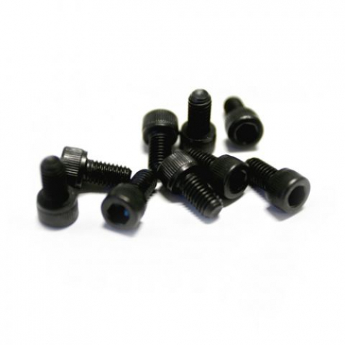 40-S007 BIG GUN 1/4 x 20 x 3/8 End Tip Allens Screws Imbuss Schrauben schwarz (4pcs)