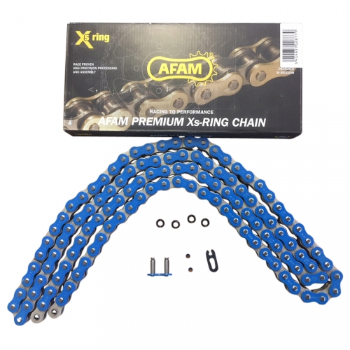 AFAM Kette X-Ring Typ A520XRR-B  520 / 120 Glieder Farbe Blau fr Fahrzeuge ber 500ccm