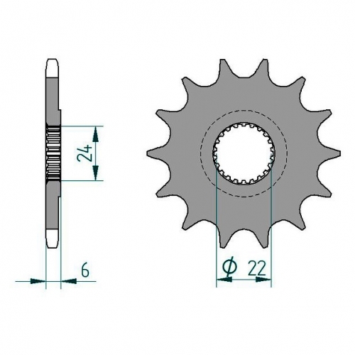 AFAM Ritzel Z14 fr Quad Can-Am DS 450,X 08-