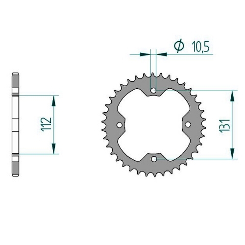 AFAM Kettenrad Z36 fr Quad Kymco KXR, KXU 250, MXU 250, Maxxer 300