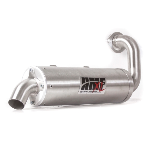 HMF Slip-on Abgassystem der QS Titan Serie mit Billet Endkappe Chrom f. Polaris RZR General