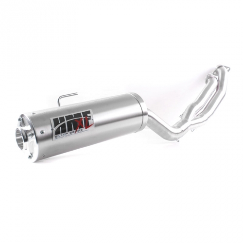 HMF Komplettes Abgassystem der QS Titan Serie Chrom. mit Billet Endkappe  f.Polaris Scrambler 1000