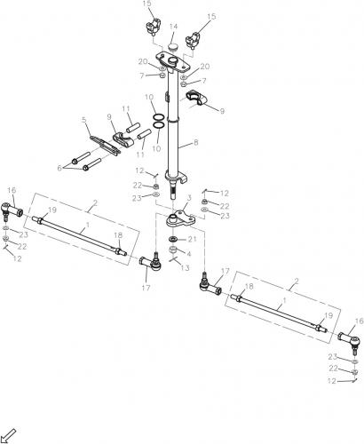 91002-12375B Original Spurstange inkl. Muttern M12x375 ATV Adly Beeline Online Herkules 600 700