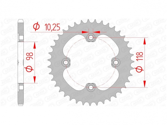 AFAM Kettenrad Z39 fr Quad Can-Am/Bombardier DS 450, DS 450X