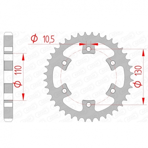 AFAM Kettenrad Z40 fr Quad Can-Am/Bombardier DS 650X, DS, Baja