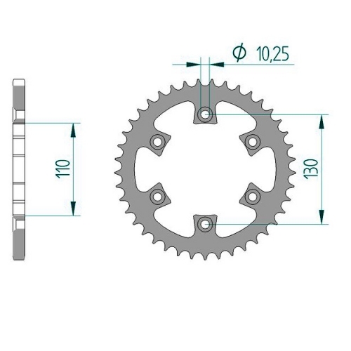 AFAM Kettenrad Z41 fr Quad GasGas Wild Quad 250 / 300 / 450