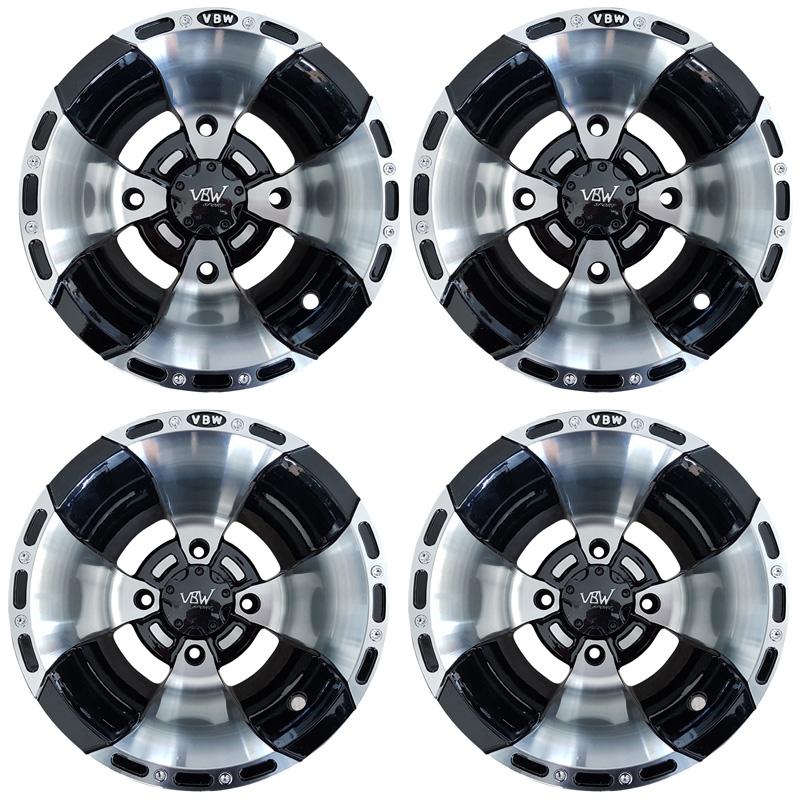 1 Satz Vbw Sport Alu Felgen Silber Schwarz 6x10 10x6 10x10 Teileguta F Yamaha 700r