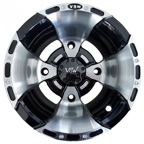 10x8 ( 8x10 ) 4x144 ET -32 (3B+5N) VBW Sport Alu-Felge Silber/schwarz