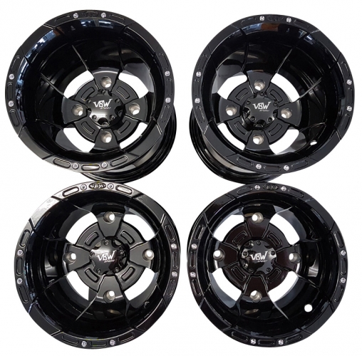 1 Satz VBW Sport Alu-Felgen schwarz/schwarz Glanz 8x10 10x8 + 10x10 Teileguta. Yamaha 700R 350R YFZ