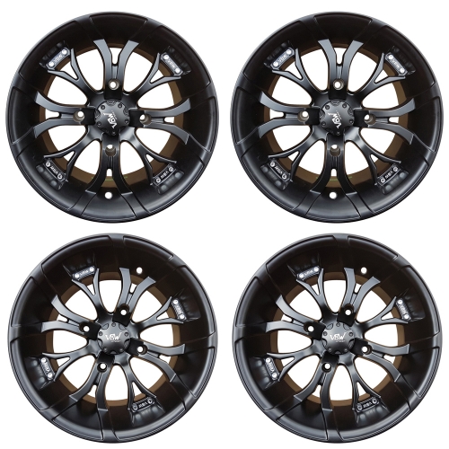 14x8 4x156 -8 + 14x7 4x156 ET 5 ATV Alu Felgensatz m. Festigkeitsgutachten VBW Sport A2 schwarz-matt