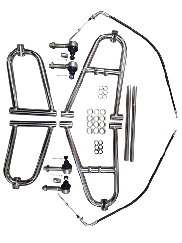 L�ngerer A-Arm Kitt in Chrom f. Quad SMC/Barossa 150 170 200 250 mit Trommelbremse vorne