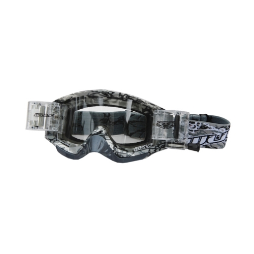 Wulfsport Schutz / Crossbrille Typ Abstract Racerpack mit Roll Off Farbe grau