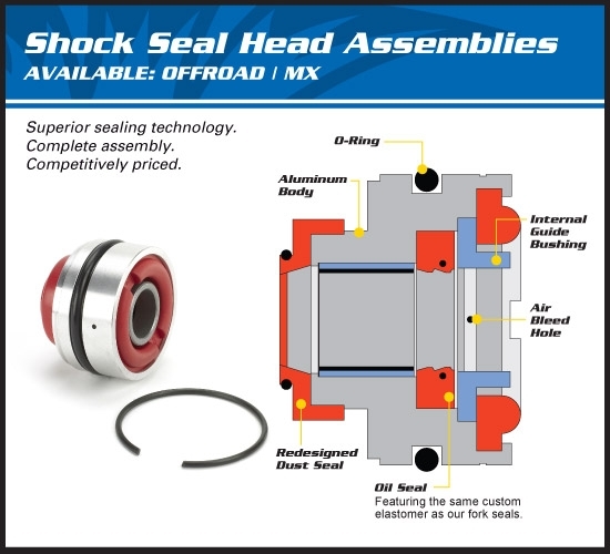 AllBalls Stoßdämpfer Dichtungssatz vorne/hinten oben Rear/Front Shock Seal Head Kit passend f. siehe DropDown Auswahl