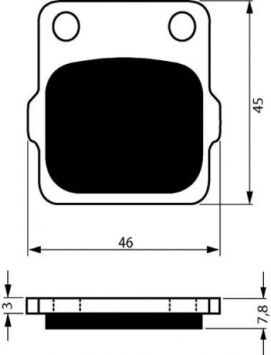 BGS3-007 GoldFren Sinter Bremsbelag S3 mit TV f. Honda Kawasaki Suzuki Arctic Cat Yamaha