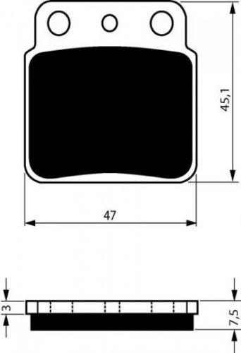 BGS3-092 GoldFren Sinter Bremsbelag Typ: S3 mit TV Zertifizierung fr Suzuki LTR 450 LTZ 400 hinten