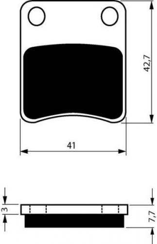 BGS3-110 GoldFren Sinter Bremsbelag Typ: S3 mit TV Zertifizierung fr Polaris siehe Tabelle