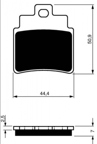 BGS3-140 GoldFren Sinter Bremsbelag Typ: S3 mit TV fr Kymco KXR MAXXER MXU 250 300 hinten 