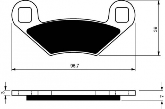 BGS3-162 GoldFren Sinter Bremsbelag Typ: S3 m TV fr ltere Polaris Modell Predator Outlaw Sportsma