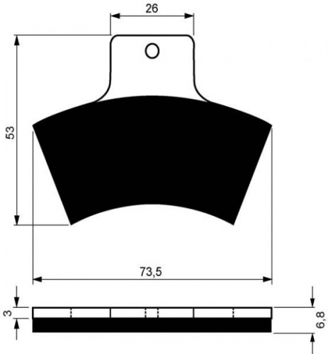 BGS3-179 GoldFren Sinter Bremsbelag Typ: S3 mit TV Zertifizierung fr ltere Polaris Modell -2002