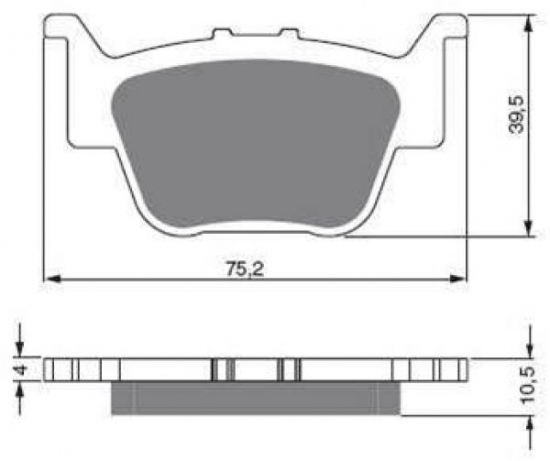 BGS3-243 GoldFren Bremsbelge hinten Typ: S3 mit TV f. Quad ATV Honda TRX 420 450 680 hinten