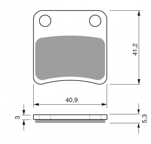 BGS3-303 GoldFren Sinter Bremsbelag Parkbremse S3 TV Quad ATV Kymco Maxxer MXU 400 450