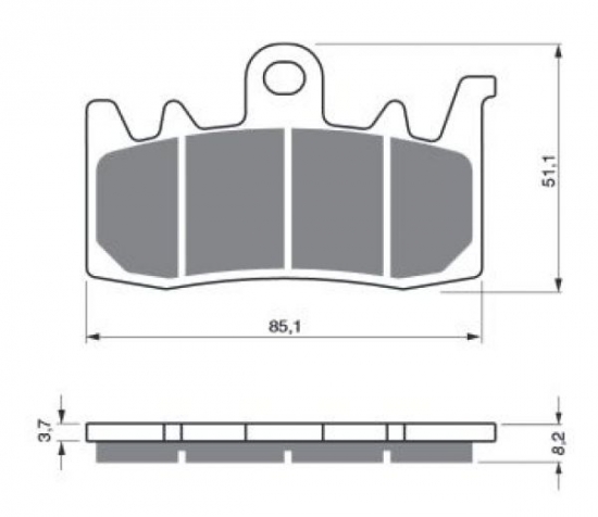 GoldFren Bremsbelge S3-328 m. TV f. CanAm Spyder RS ST ST-S RT-S vorne