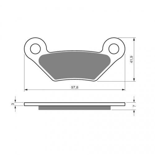 BGS3-356 GoldFren Bremsbelge vorne Typ: S3 mit TV Zertifizierung fr John Deere Gator