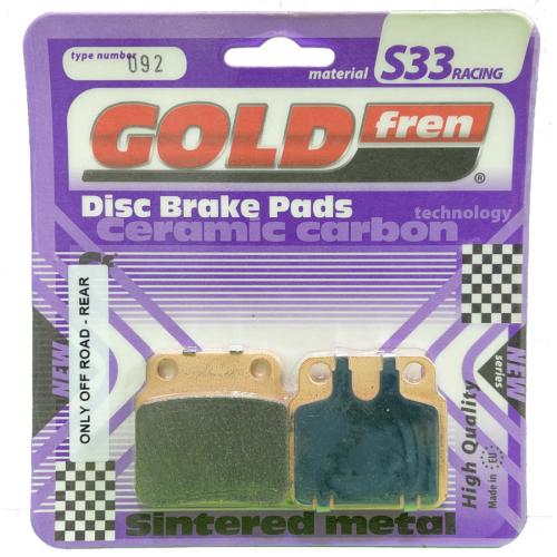 BGS33-092 GoldFren Rennsport Bremsbelag Typ: S33 für Suzuki LTR 450 LTZ 400 hinten