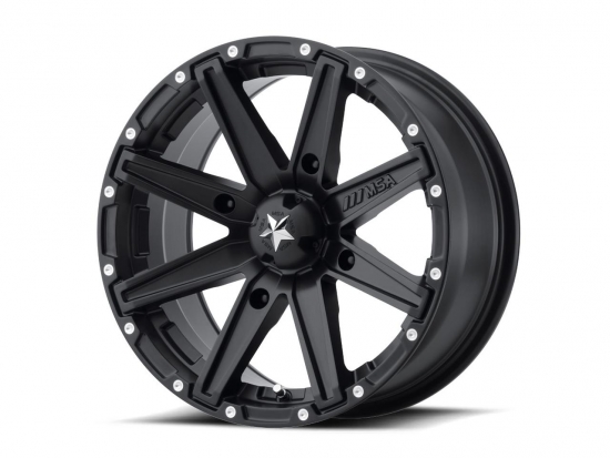 14x7 ( 7x14 ) 4x110 ET 4+3 M33 MSA Alu Felge Clutch Utility black Offroad Wheels M33-04710