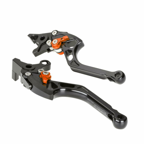 ProBrake EDITION Einstellbare Kupplungs + Bremshebel ohne Adapter Farbe schwarz / Orange