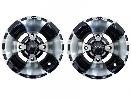 2x 8x10 ( 10x8 ) 4x144 ET -32 (3B+5N) VBW Sport Alu-Felge Silber/schwarz