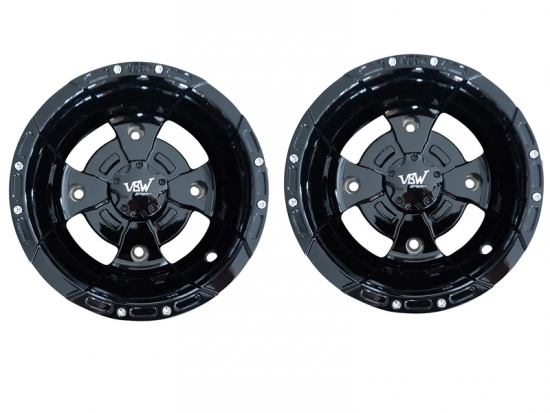 2x 6x10 ( 10x6 ) 4x156 ET -7 (3B+3N) VBW Sport Alu-Felge schwarz/schwarz (GL�NZEND)