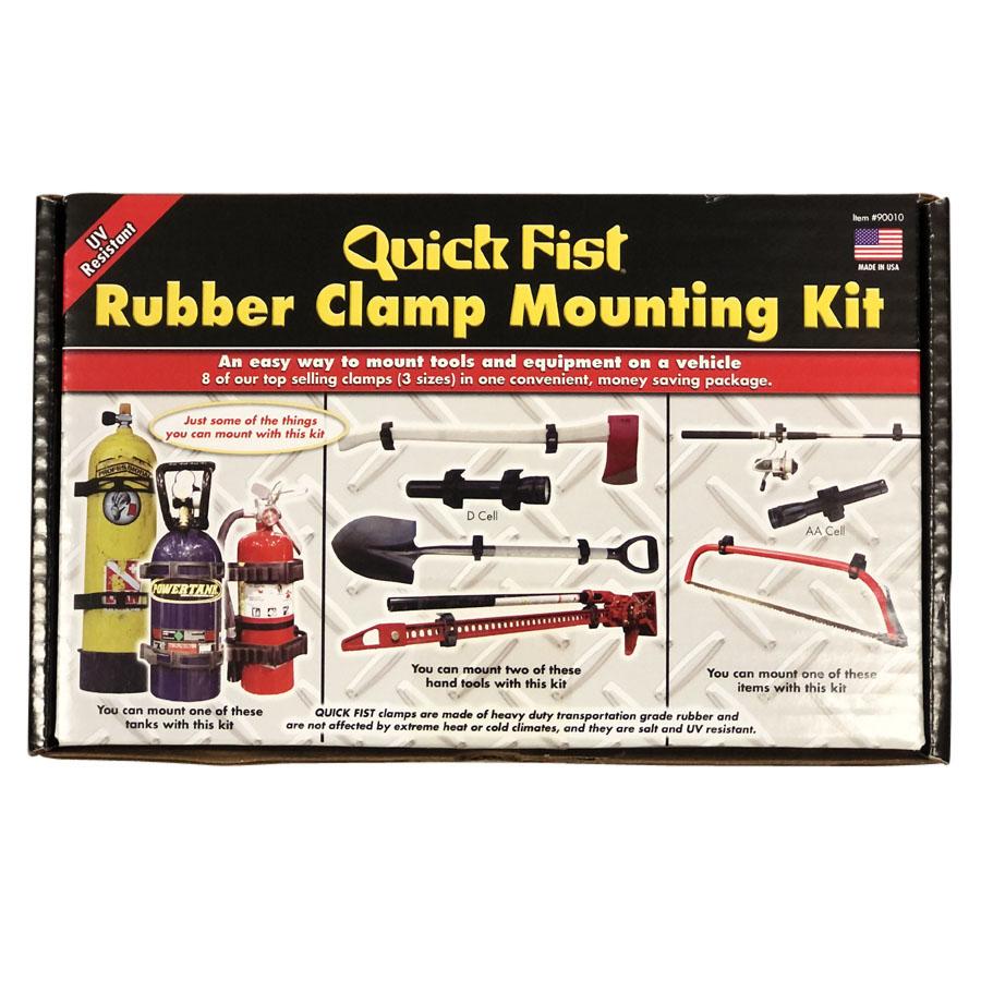 LQ-Racing Quad ATV Quick Fist Werkzeughalter Gerätehalter Rubber Clamp Kit 8tlg 