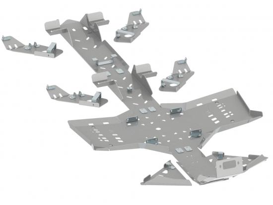 02.21100 Alu Unterfahrschutz Komplett fr  CanAm G2 Outlander 6x6: (2017-2018)