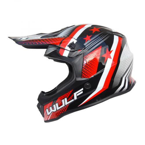 Wulfsport Kinder Cross Helm ICONIC XL (53-54cm) rot Motorrad Quad Bike Enduro MX BMX Helm