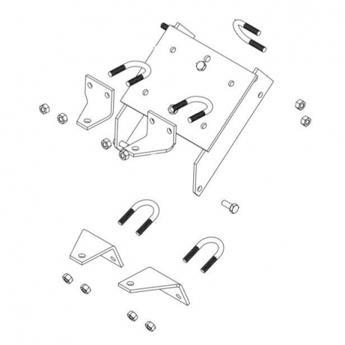 25-1042 Kolpin Seilwindenanbau Kit WINCH MOUNT KIT fr Quad ATV UTV Honda TRX 300 93-00