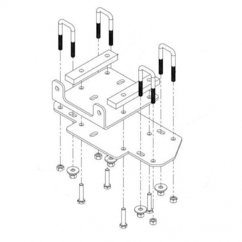 25-1161 Kolpin Seilwindenanbau Kit WINCH MOUNT KIT fr Quad ATV UTV Honda TRX 500 Rubicon 05-06