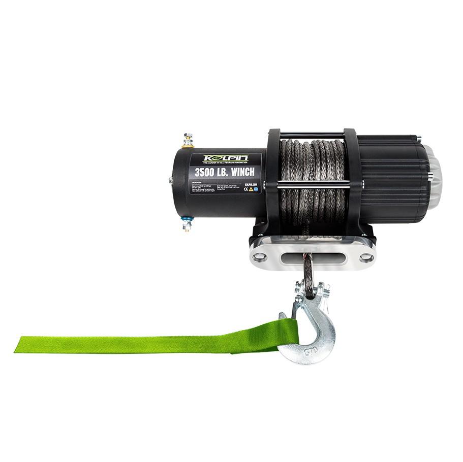 Kolpin Quad/ATV Winch Seilwinde 3500 (25-9355) m. Kunststoff -Synthetik  -Nylon -Seil Zugkraft1588kg