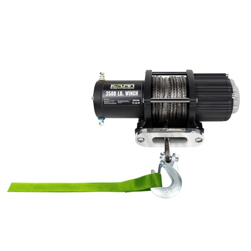 Kolpin Quad/ATV Winch Seilwinde 3500 (25-9355) m. Kunststoff -Synthetik -Nylon -Seil Zugkraft1588kg