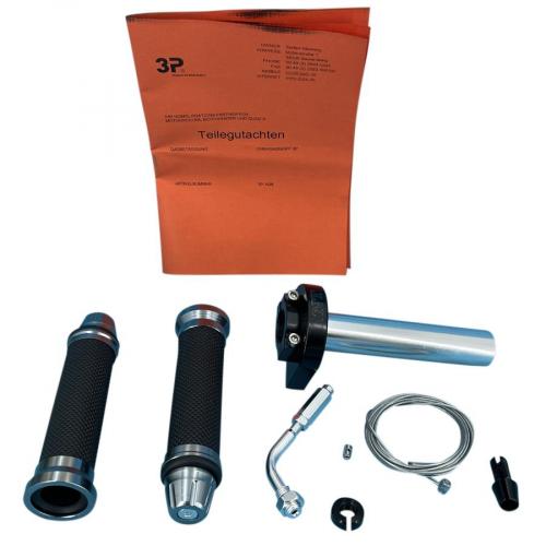 Aluminium Gas- Drehgasgriff schwarz mit Gutachten f. Suzuki LTZ 400,LTA,LTF,LTR 450