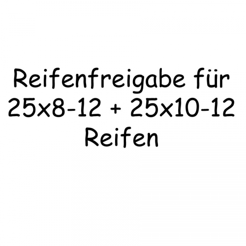 Reifengutachten / Freigabe 25x8-12 + 25x10-12 fr Kymco Maxxer / MXU 400 + 450