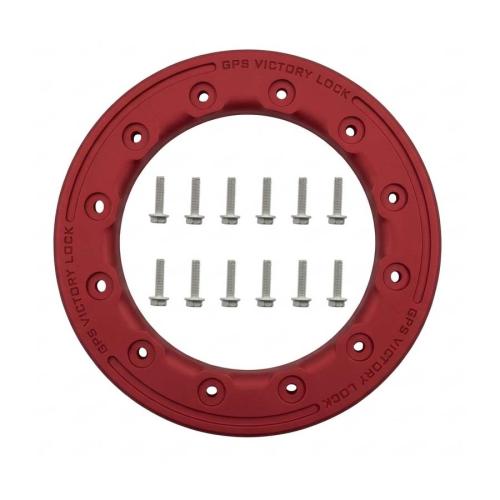 LQ-Racing 121414776 Kunststoff BEAD LOCK RING 9 Zoll Farbe rot inkl. Schrauben