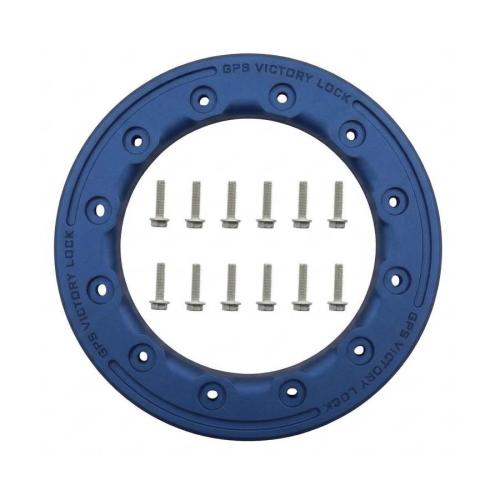 LQ-Racing 121414777 Kunststoff BEAD LOCK RING 10 Zoll Farbe blau inkl. Schrauben