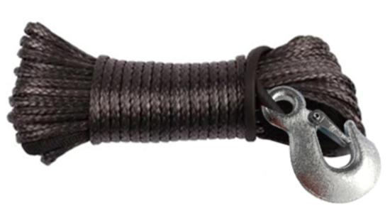 LQ-RACING Quad / ATV Kunststoff - Synthetik - Nylon  Seil mit Haken f. Seilwinde 6mm 20m 5to.