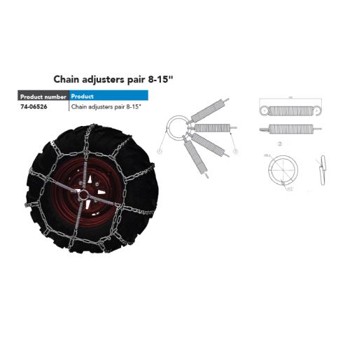 Lq-Racing Schneeketten Kettenversteller Spanner von 8-15 Zoll passend 2 Stck